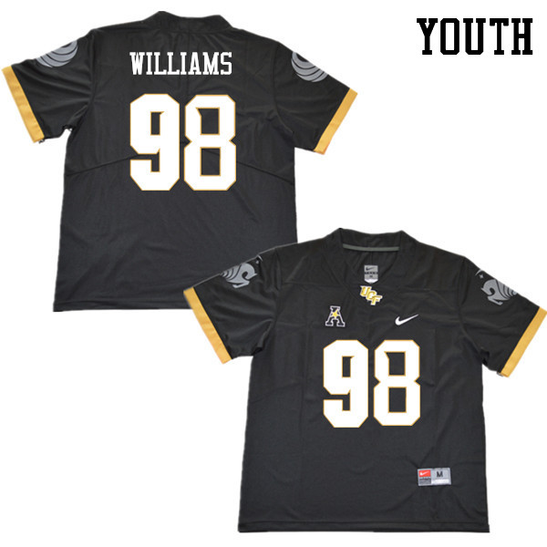 Youth #98 Malcolm Williams UCF Knights College Football Jerseys Sale-Black - Click Image to Close